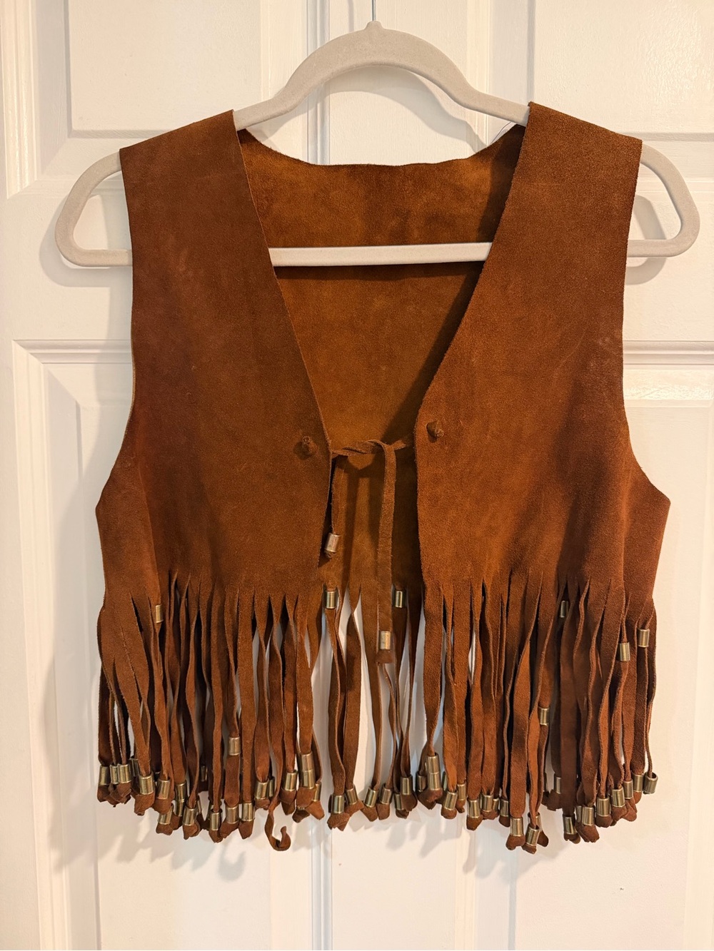 Vintage Brown Suede Fringe Vest 🤎